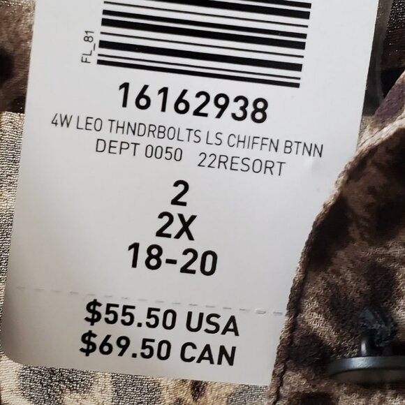 Torrid Plus Size Leopard Print Blouse - Picture 9 of 9